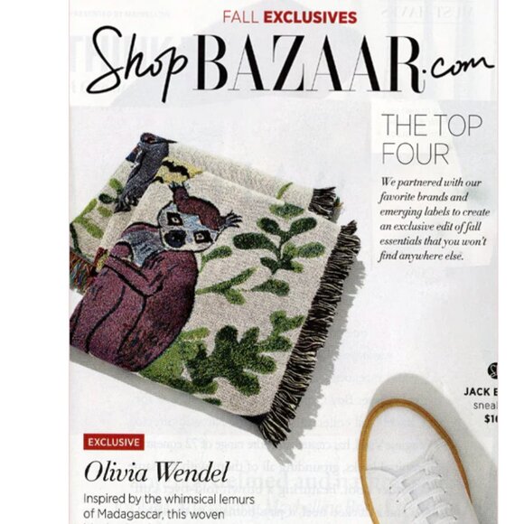 Free People x Olivia Wendel Dog Throw Blanket ๐พ Exclusive Limited Edition NWT - Picture 12 of 16